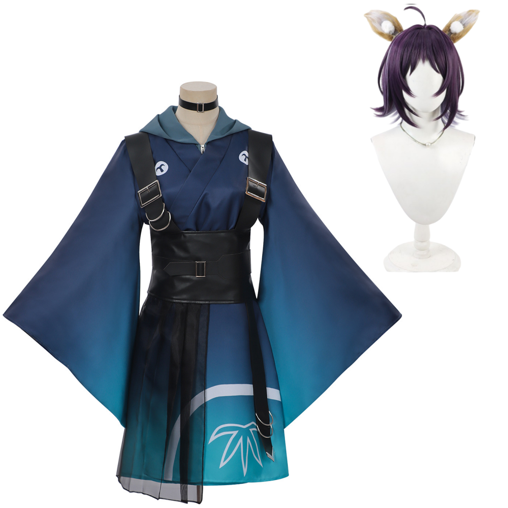 Cosmic Princess Kaguya Iroha‌ Sakayori Women Blue Kimono Outfits Halloween Carnival Cosplay Costume