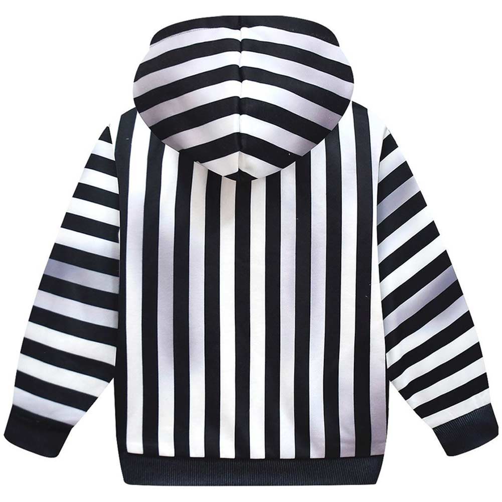 Beetlejuice (2024) Kids Children Black Stripe HoodieOutfits Halloween