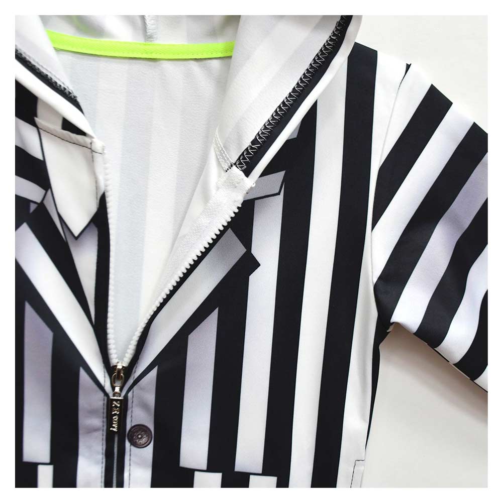 Beetlejuice (2024) Kids Children Black Stripe HoodieOutfits Halloween