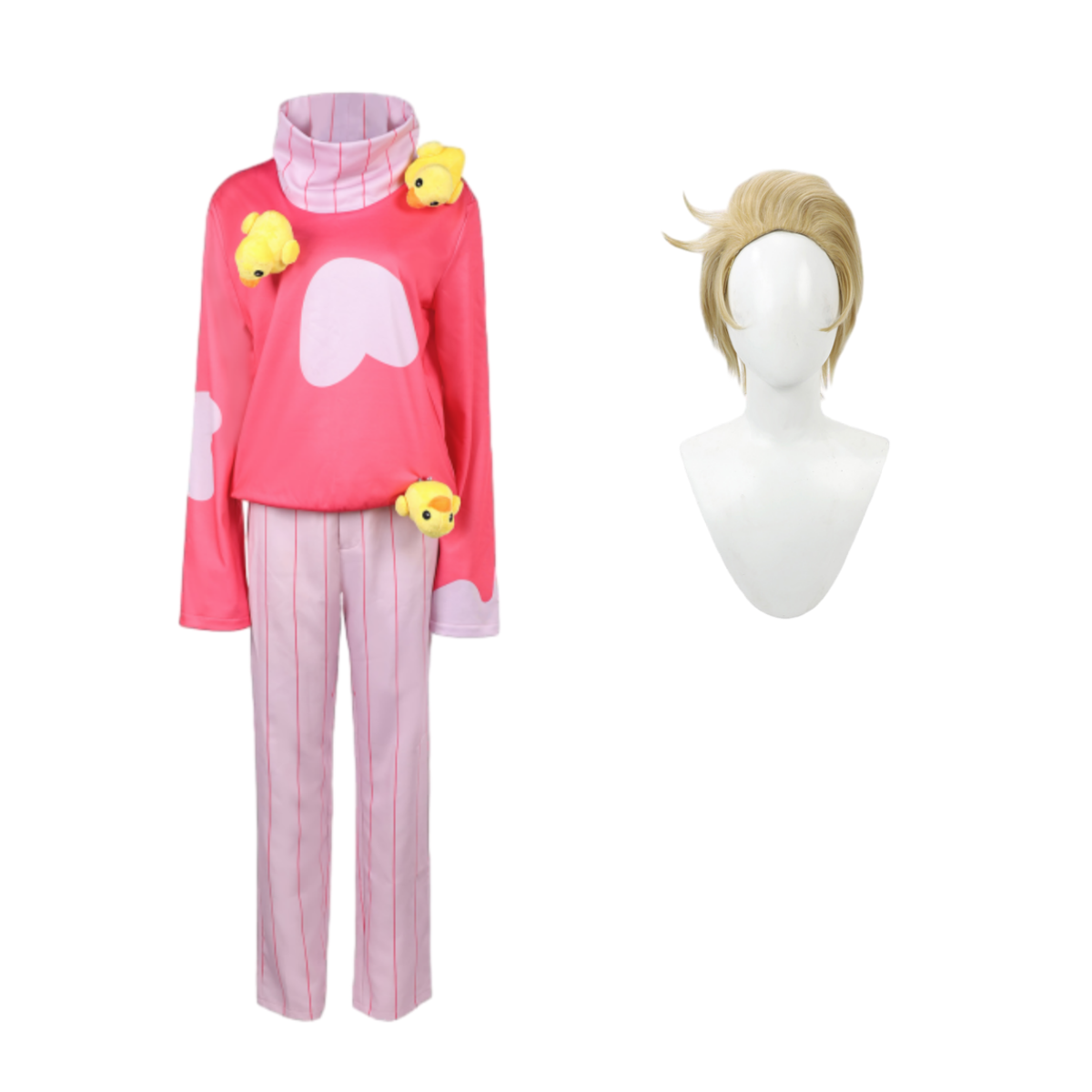 Hazbin Hotel Season 2 Lucifer Pink Pajamas Outfit Halloween Carnival Cosplay Costume