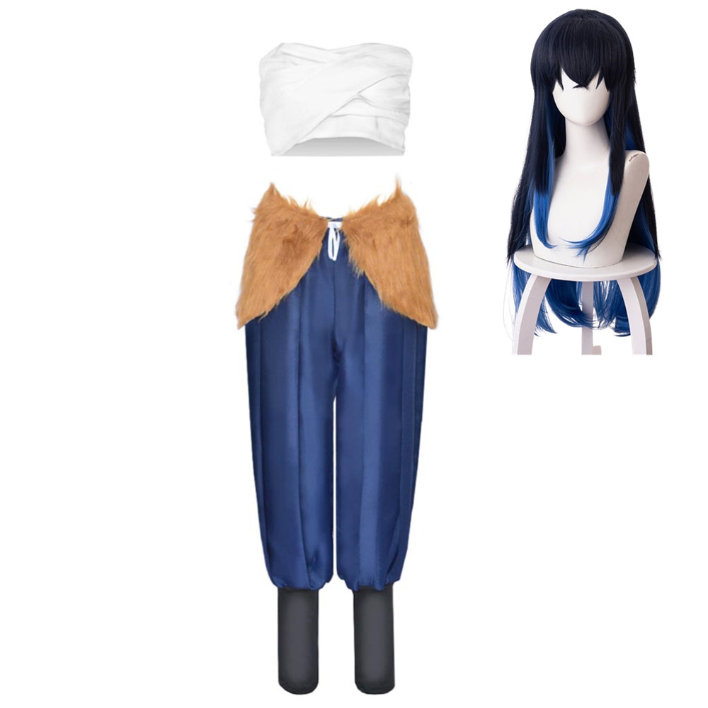 Demon Slayer Hashibira Inosuke Women Cosplay Costume Outfits Halloween Carnival Party Disguise Suit