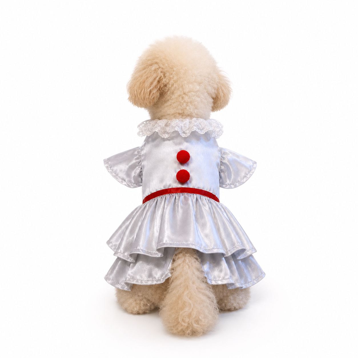 IT Pennywise Pet Dog Outfits Cosplay Costume Halloween Carnival Suit