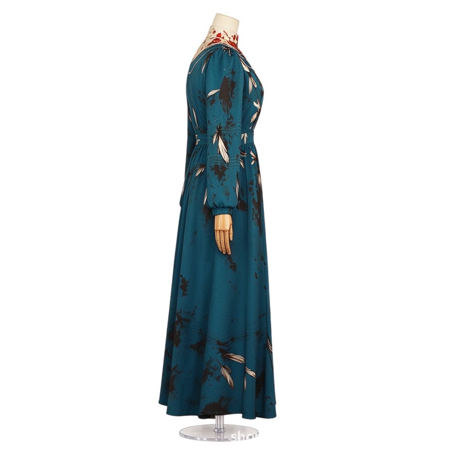 Monster The Lizzie Borden Story Lizzie Women Green Dress Outfits Halloween Carnival Cosplay Costume
