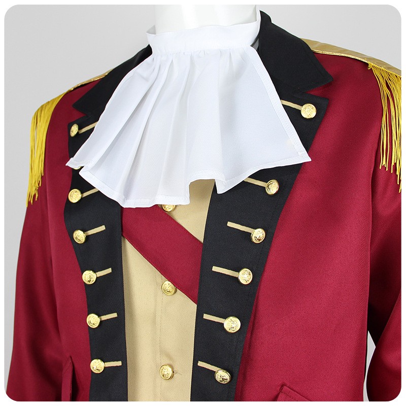 President George Washington Red Outfit Halloween Carnival Cosplay Costume