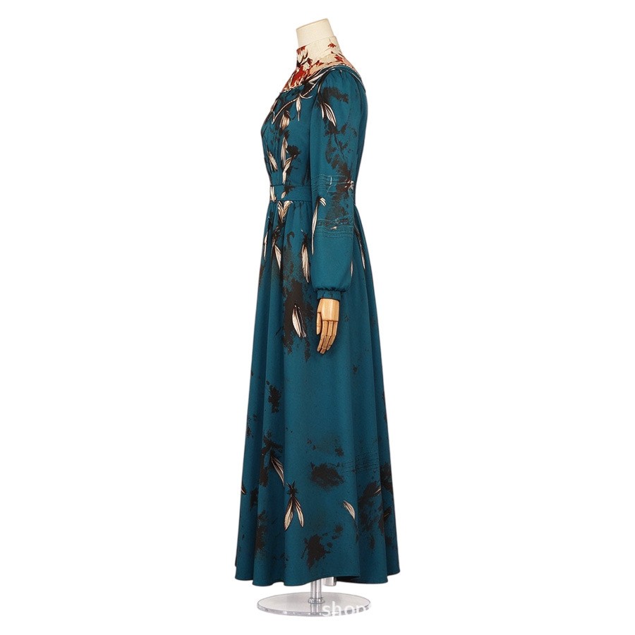Monster The Lizzie Borden Story Lizzie Women Green Dress Outfits Halloween Carnival Cosplay Costume