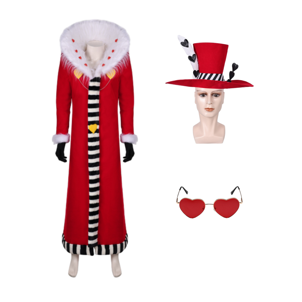 Hazbin Hotel 2024 Valentino Red Windbreaker With Gloves Outfits Halloween Carnival Suit Cosplay Costume