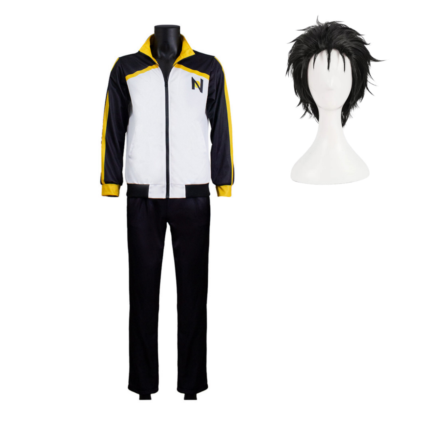 Natsuki Subaru Black and White Sportswear Outfits Halloween Carnival Cosplay Costume