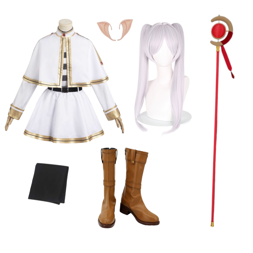 Frieren: Beyond Journey's End Frieren White Outfits Halloween Carnival Suit Cosplay Costume