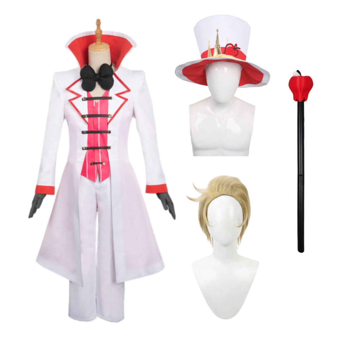 Hazbin Hotel Lucifer Morningstar Outfits Halloween Carnival Suit Cosplay Costume