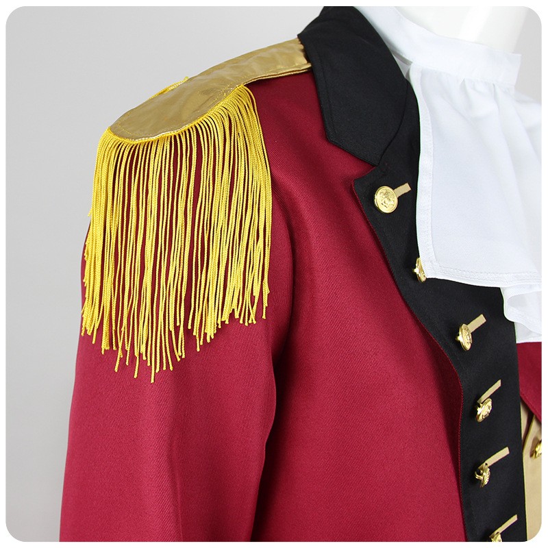 President George Washington Red Outfit Halloween Carnival Cosplay Costume