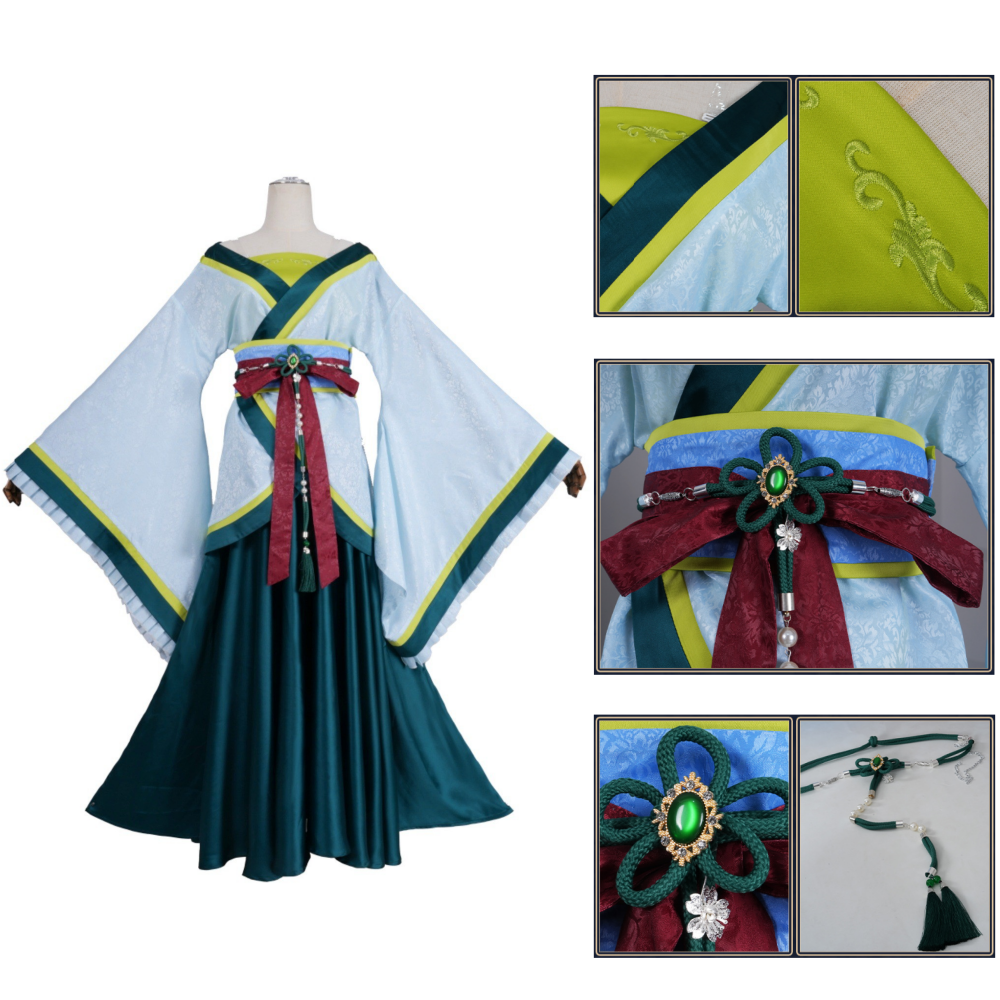 The Western Capital Arc Maomao Women Blue Hanfu Outfits Halloween Carnival Cosplay Costume