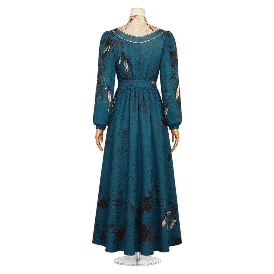 Monster The Lizzie Borden Story Lizzie Women Green Dress Outfits Halloween Carnival Cosplay Costume