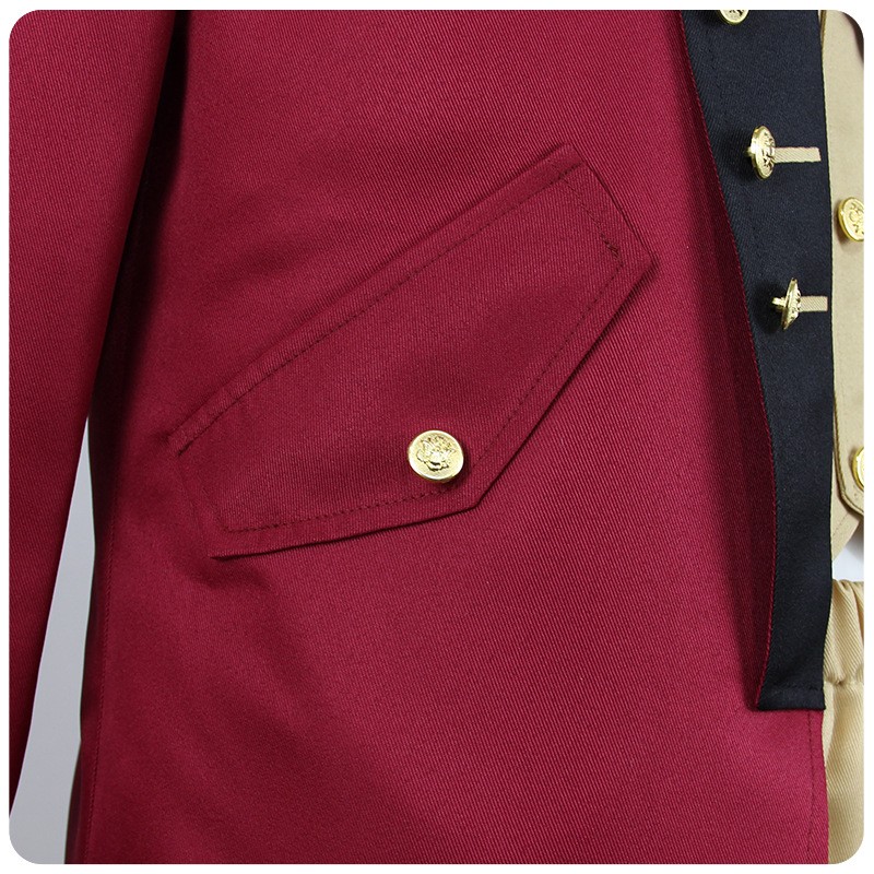 President George Washington Red Outfit Halloween Carnival Cosplay Costume
