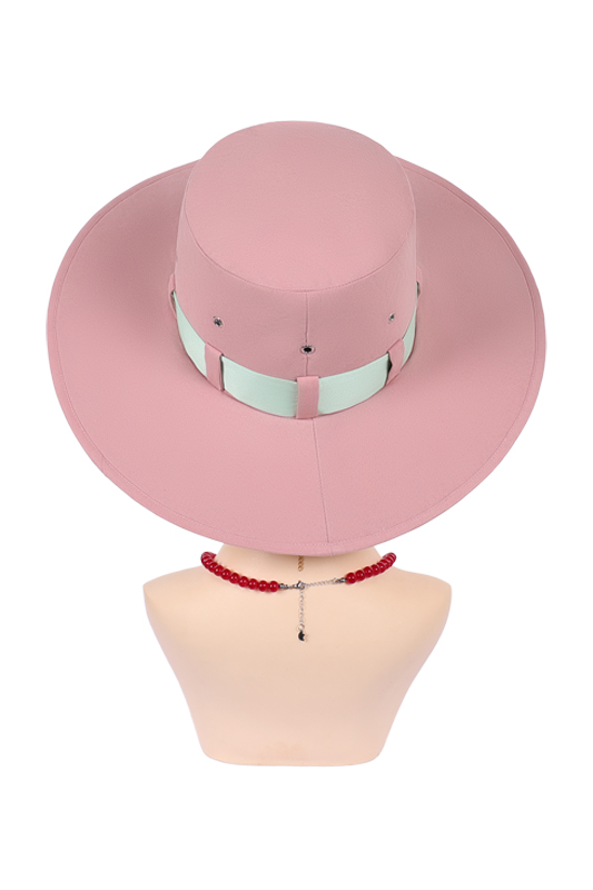 One Piece Live-Action Miss Goldenweek Pink Hat Cosplay Costume Halloween Carnival Hat Accessories