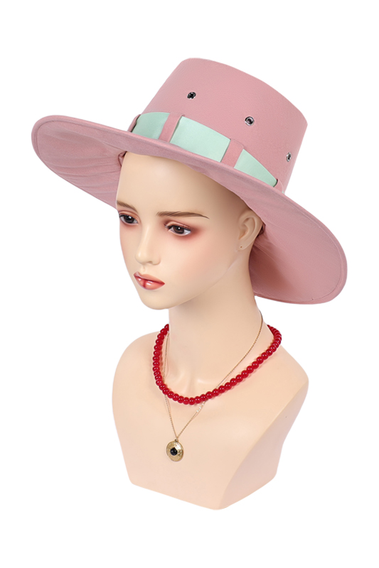 One Piece Live-Action Miss Goldenweek Pink Hat Cosplay Costume Halloween Carnival Hat Accessories