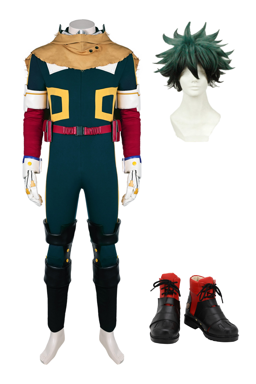 7th Season Izuku Midoriya Green Jumpsuit Full Set Outfits Halloween Carnival Suit Cosplay Costume