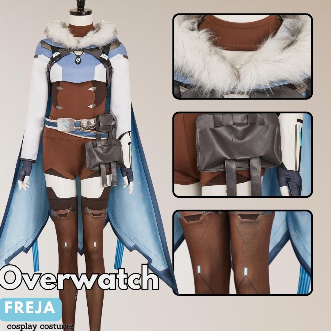 Overatch Freja Women Fullset Outfits Halloween Carnival Party Cosplay Costume
