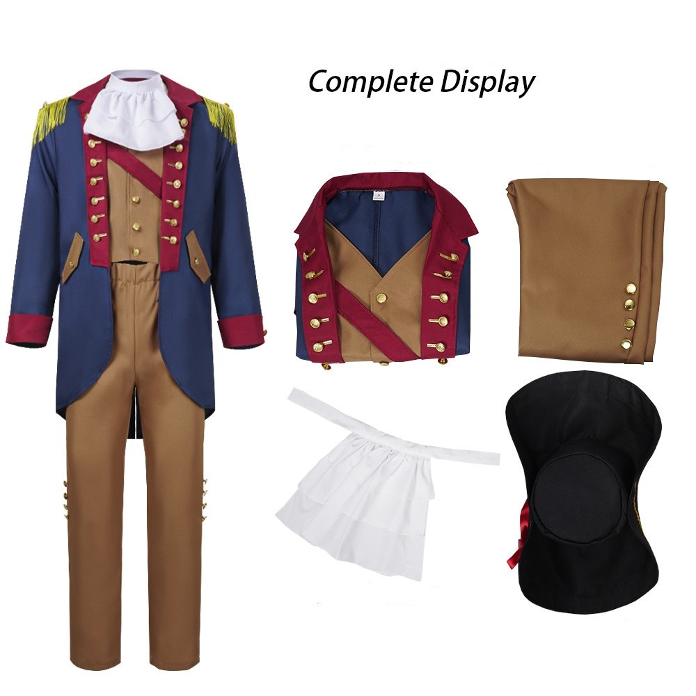 President George Washington Blue Outfit Halloween Carnival Cosplay Costume