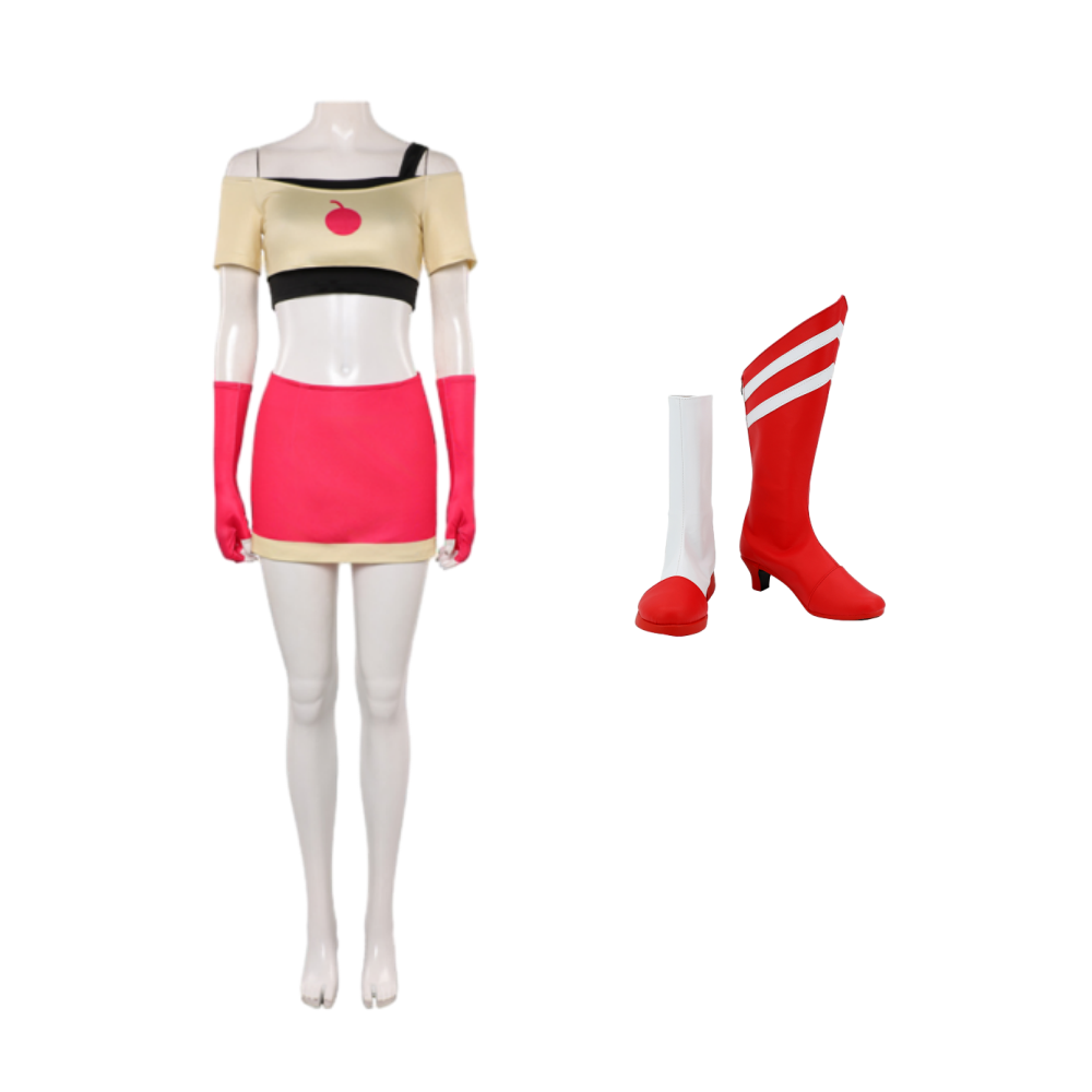 Hazbin Hotel Season 2 Cherri Bomb Top Skirt Set Outfits Halloween Carnival Party Cosplay Costume