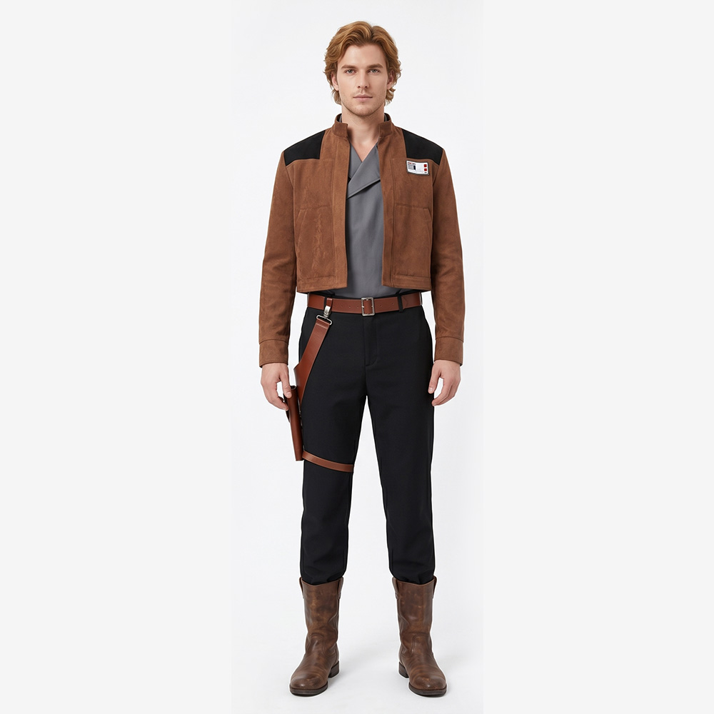 Han Solo Brown Coat Outfit Halloween Carnival Cosplay Costume
