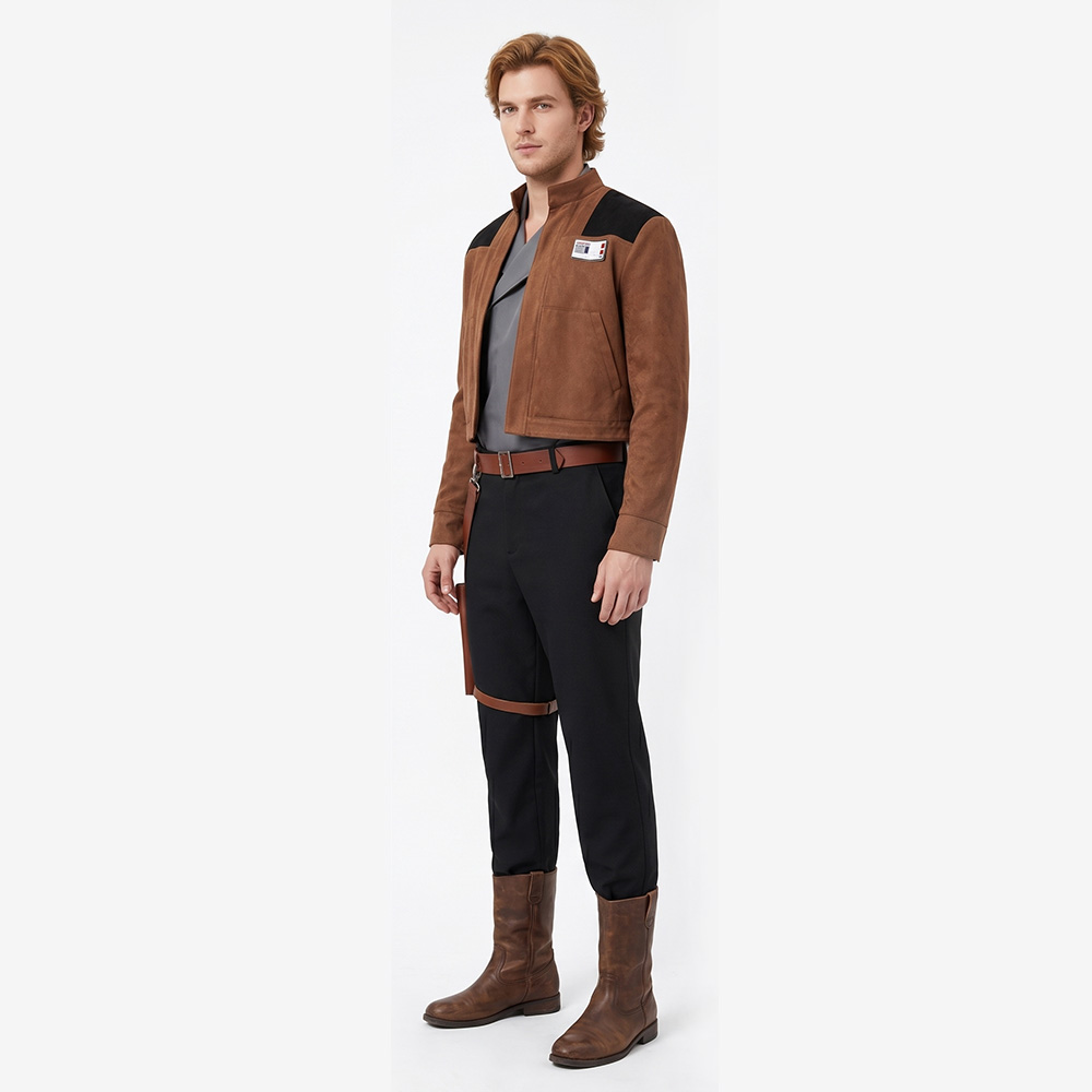 Han Solo Brown Coat Outfit Halloween Carnival Cosplay Costume