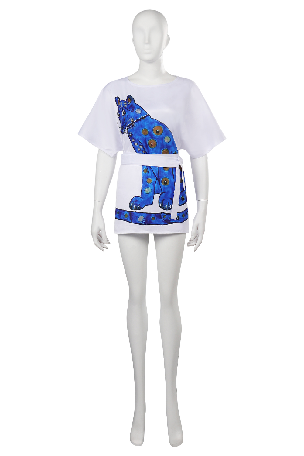 ABBA Agnetha Faltskong Retro 70S Style Vintage Blue Printed Dress Outfits Halloween Carnival Suit Cosplay Costume