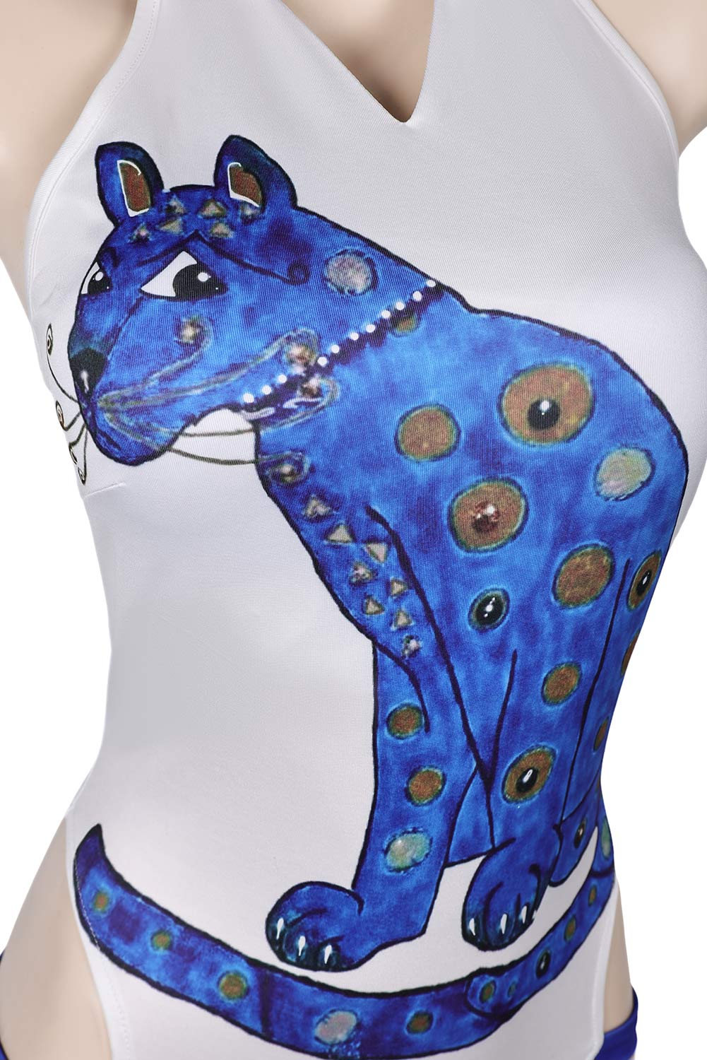 ABBA Agnetha Faltskong Vintage Retro 70s One-piece Printed Swimsuit Outfits Halloween Carnival Suit Cosplay Costume Original Design  