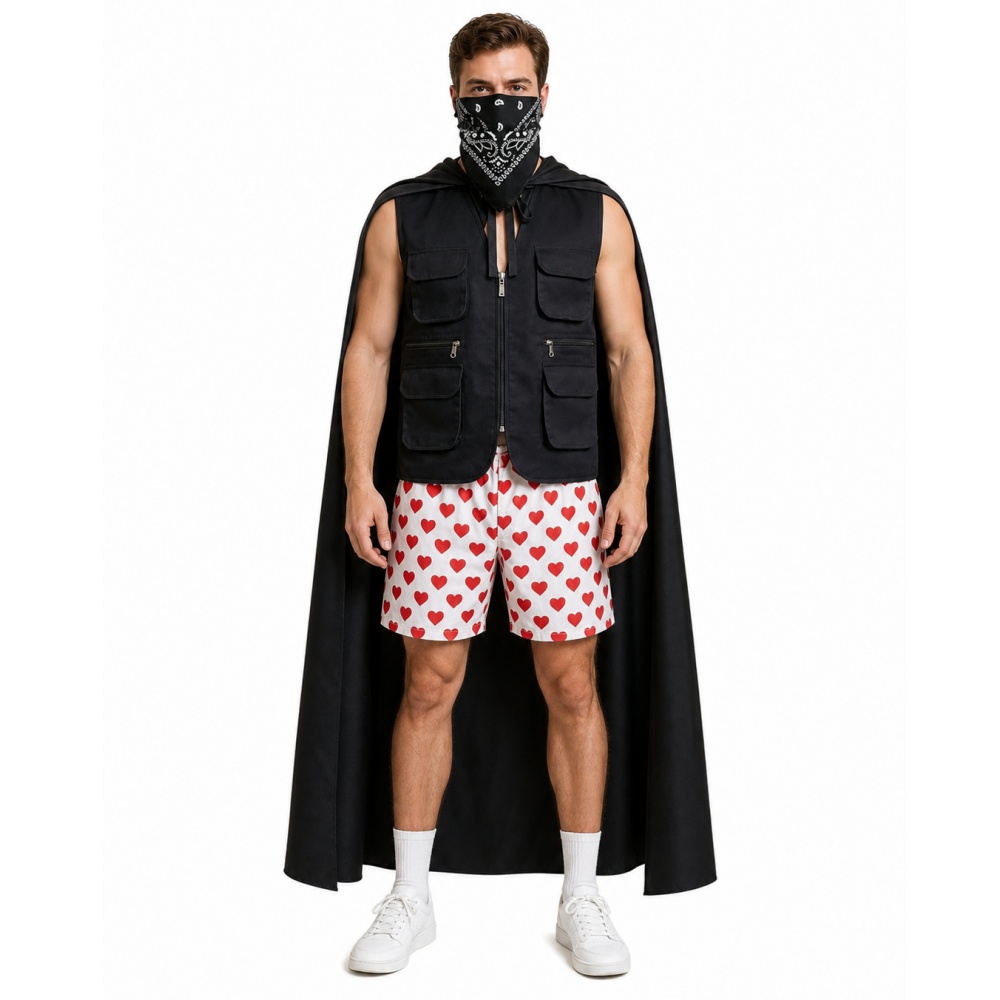 Dungeon Crawler Carl Carl Black Vest and Polka Dot Shorts Outfits Halloween Carnival Cosplay Costume
