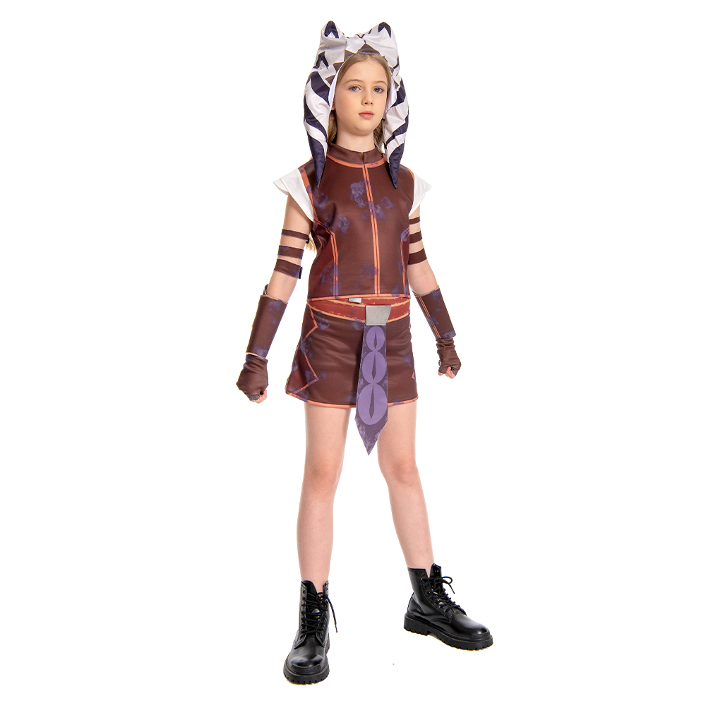 Ahsoka Tano Kids Cosplay Costume Outfits Halloween Carnival Suit