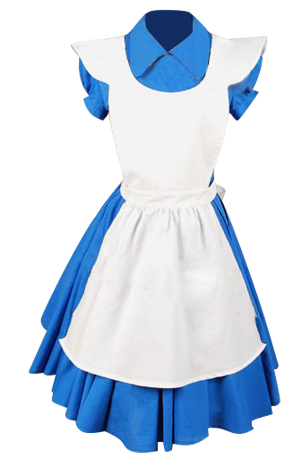 Alice In Wonderland Movie Blue Alice Dress Costume Halloween Suit