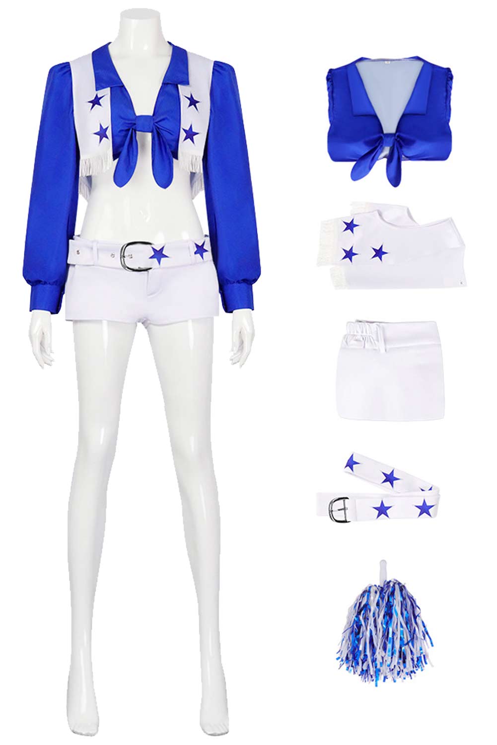 America's Sweethearts: Dallas Cowboys Cheerleaders 2024 Outfits Halloween Carnival Suit Cosplay Costume