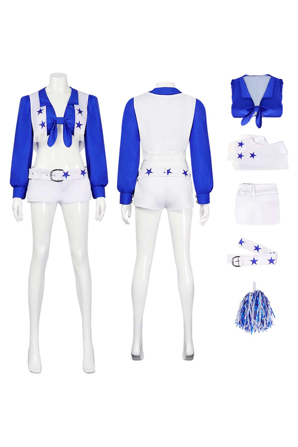 America's Sweethearts: Dallas Cowboys Cheerleaders 2024 Outfits Halloween Carnival Suit Cosplay Costume