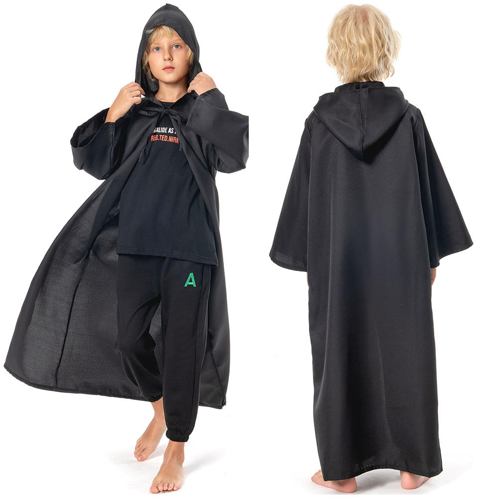 Anakin Skywalker Black Cloak Cosplay Costume Child Version Outfits Halloween Carnival Suit Cosplay Costume