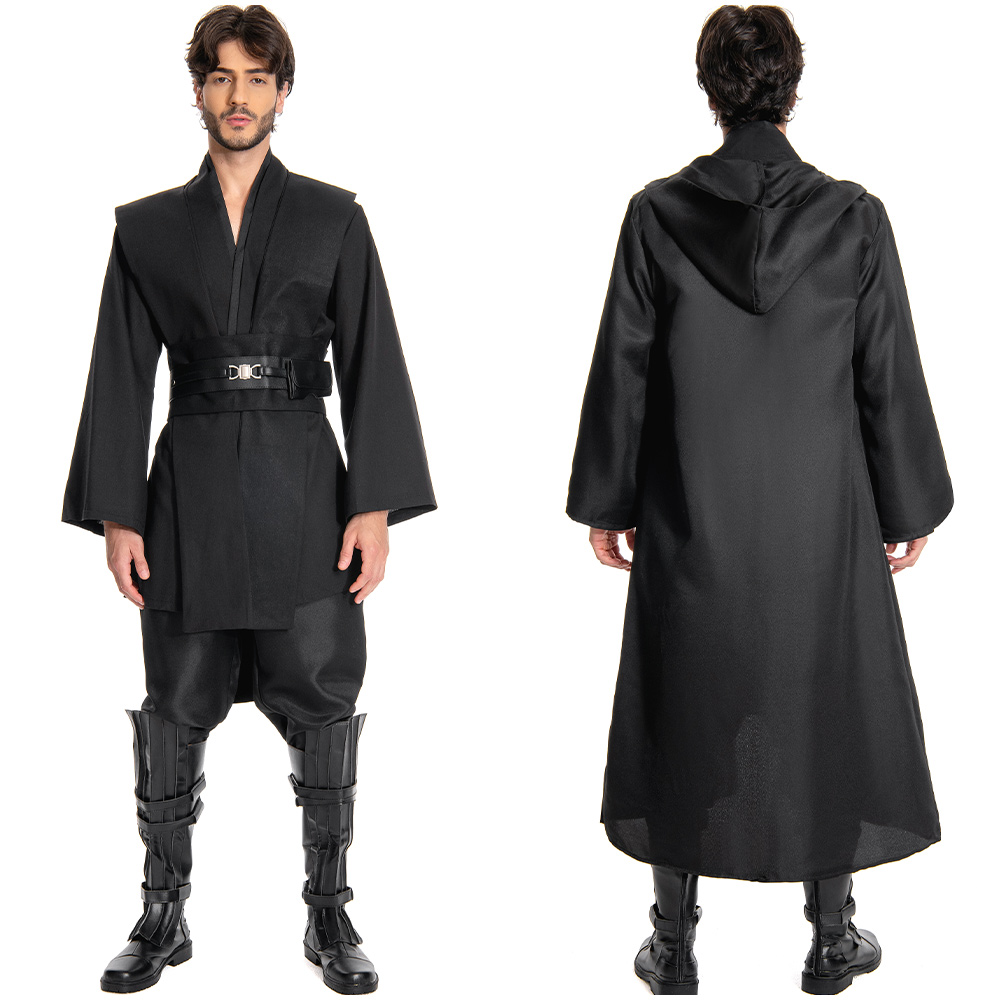  Anakin Skywalker Cosplay Costume Outfit Black Version