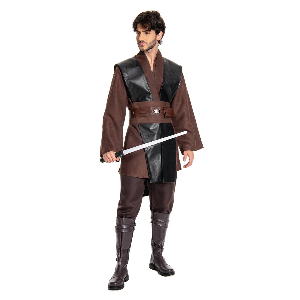 Anakin Skywalker Jedi Costume Outfit Robe Halloween Carnival Suit Cosplay Costume