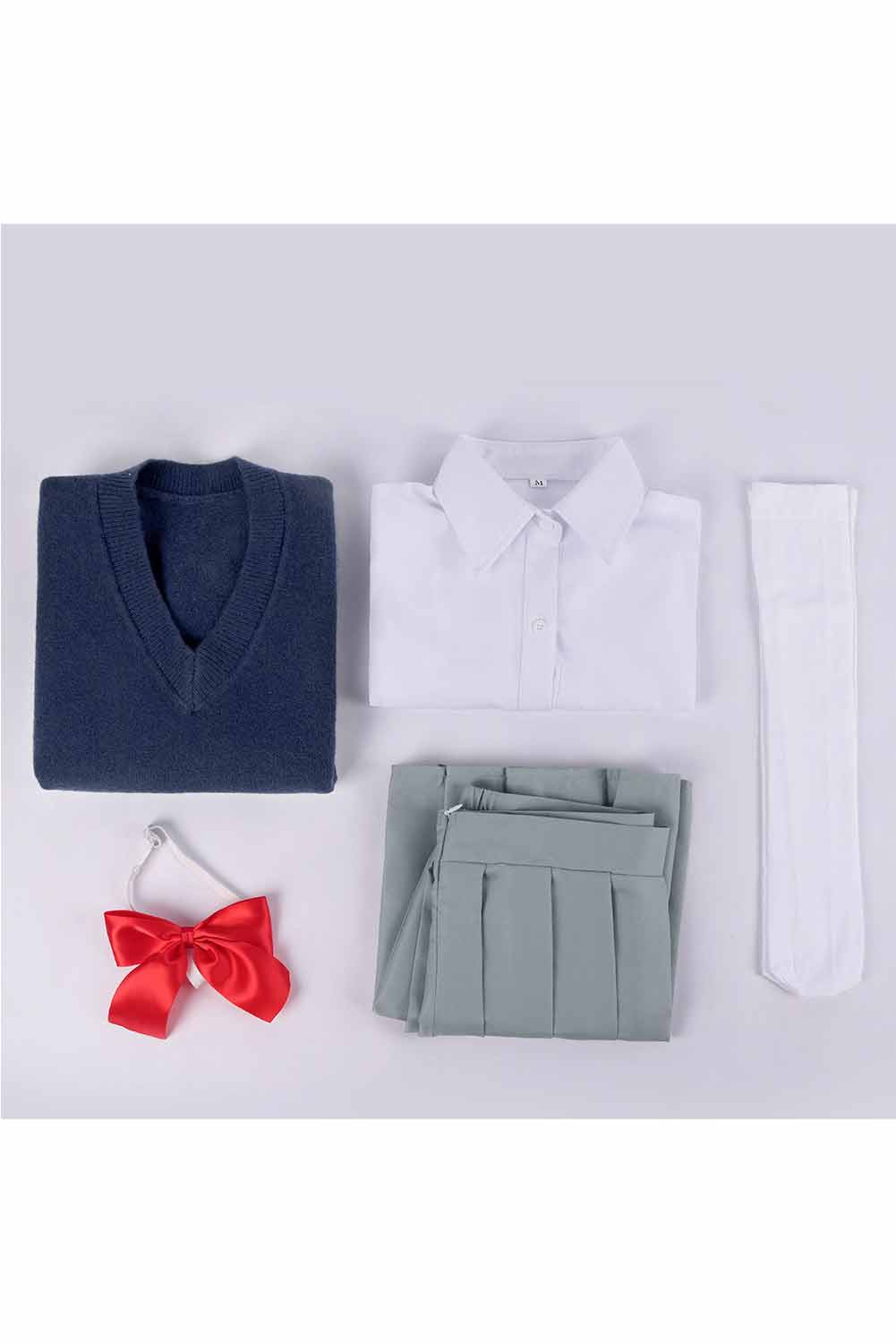 Anime 2.5 Dimensional Seduction Ririsa Amano Women JK Uniform Outfits Halloween Carnival Suit Cosplay Costume