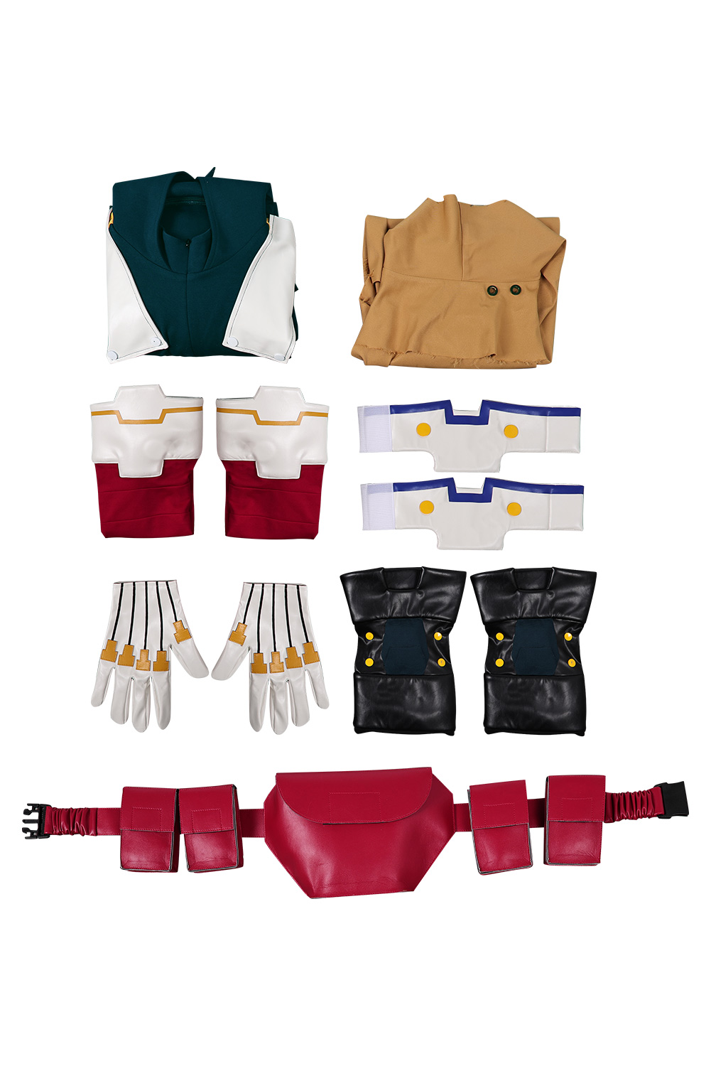 Anime 7th Season Izuku Midoriya Green Jumpsuit Full Set Outfits Halloween Carnival Suit Cosplay Costume