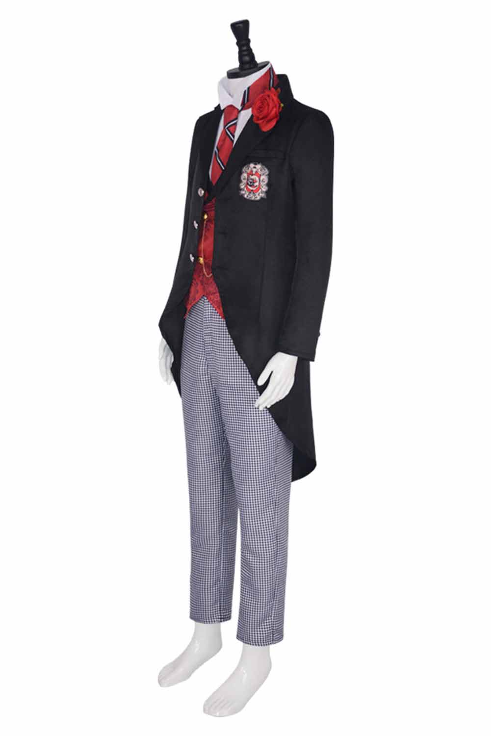 Anime Black Butler Season 4: Public School Arc Edgar Redmond Black Uniform Outfit Halloween Cosplay Costume