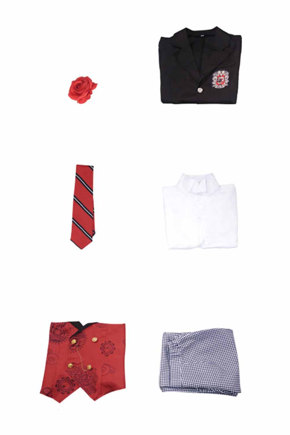 Anime Black Butler Season 4: Public School Arc Edgar Redmond Black Uniform Outfit Halloween Cosplay Costume