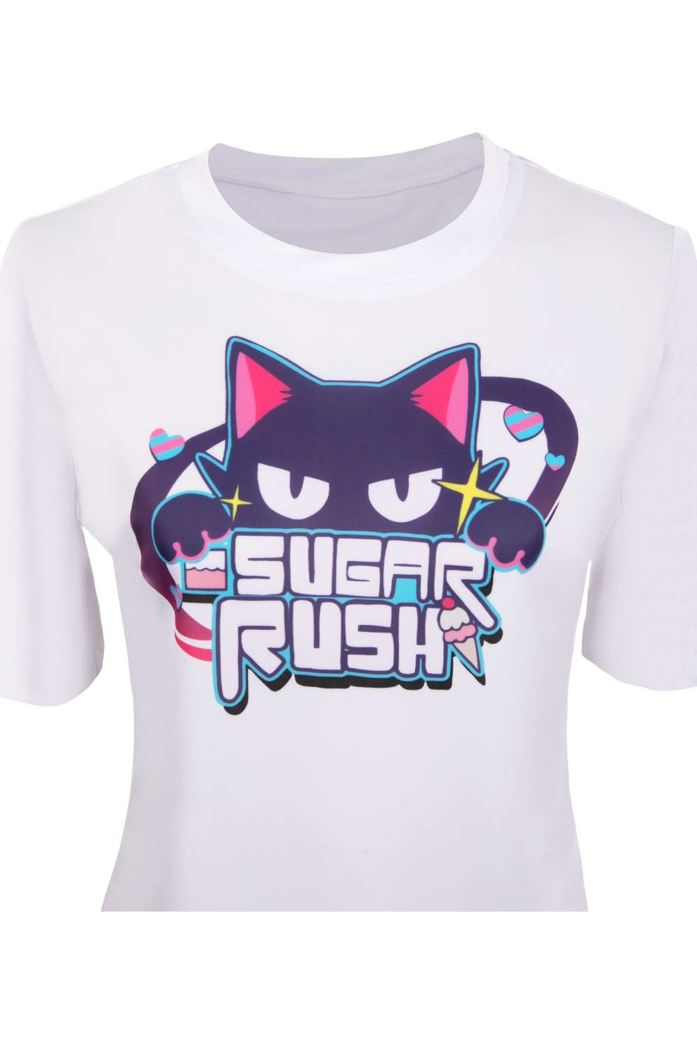 Anime Blue Archive: The Animation Sugar Rush After-School Sweets Club White T-shirt Outfits Halloween Carnival Suit Cosplay Costume