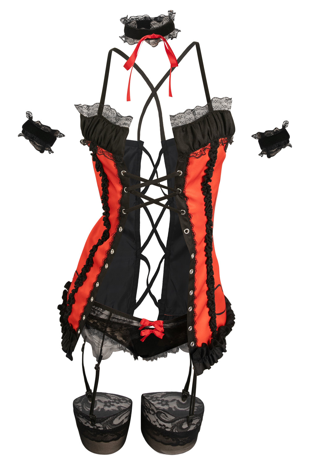 Anime Date A Live Kurumi Tokisaki Sexy Red Set Outfits Halloween Carnival Suit Cosplay Costume