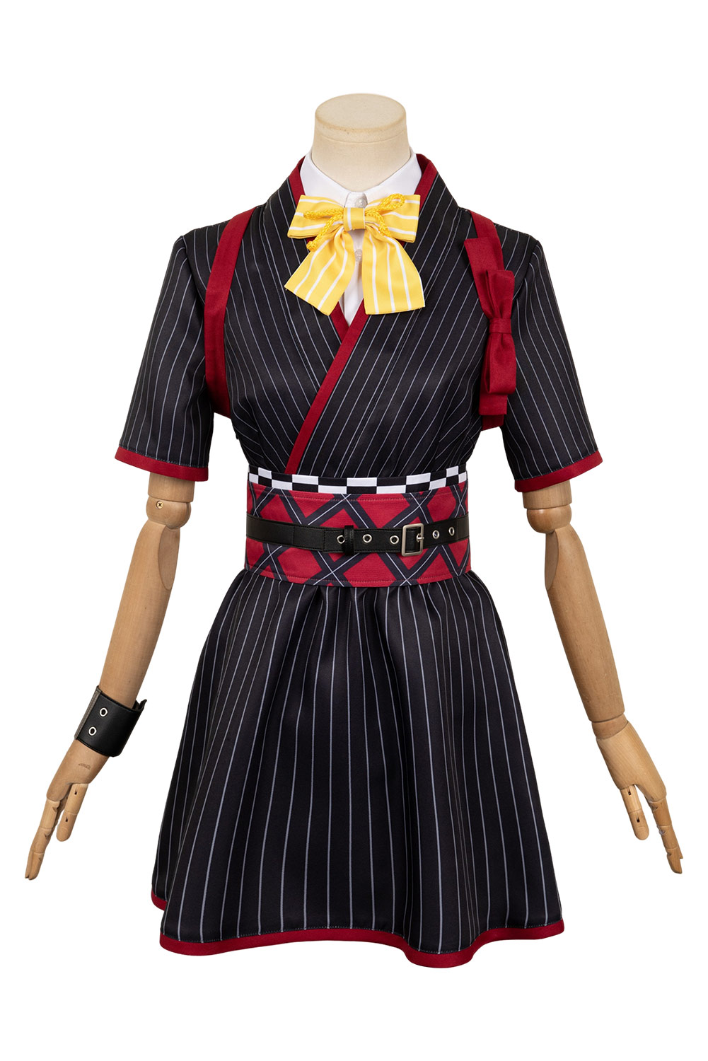 Anime Girls Band Cry 2024 Subaru Awa Black Striped Dress Outfits Halloween Carnival Suit Cosplay Costume