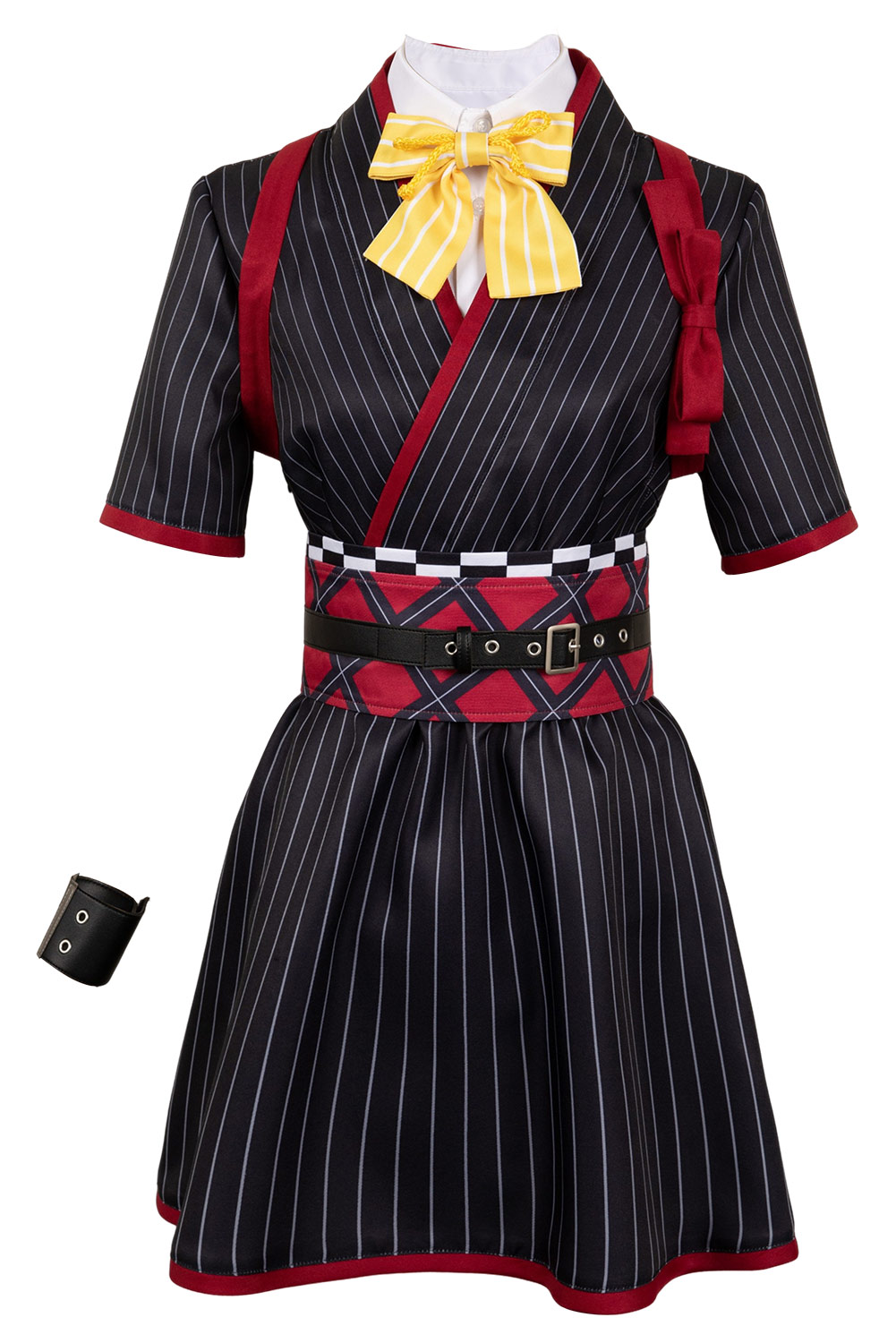 Anime Girls Band Cry 2024 Subaru Awa Black Striped Dress Outfits Halloween Carnival Suit Cosplay Costume