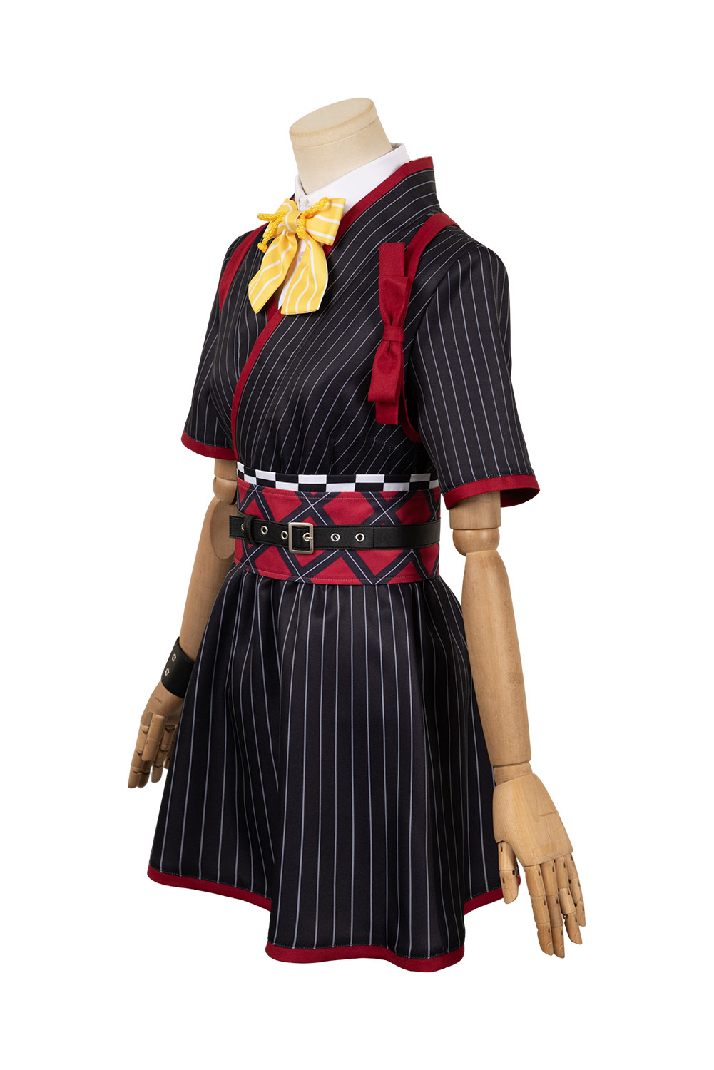 Anime Girls Band Cry 2024 Subaru Awa Black Striped Dress Outfits Halloween Carnival Suit Cosplay Costume