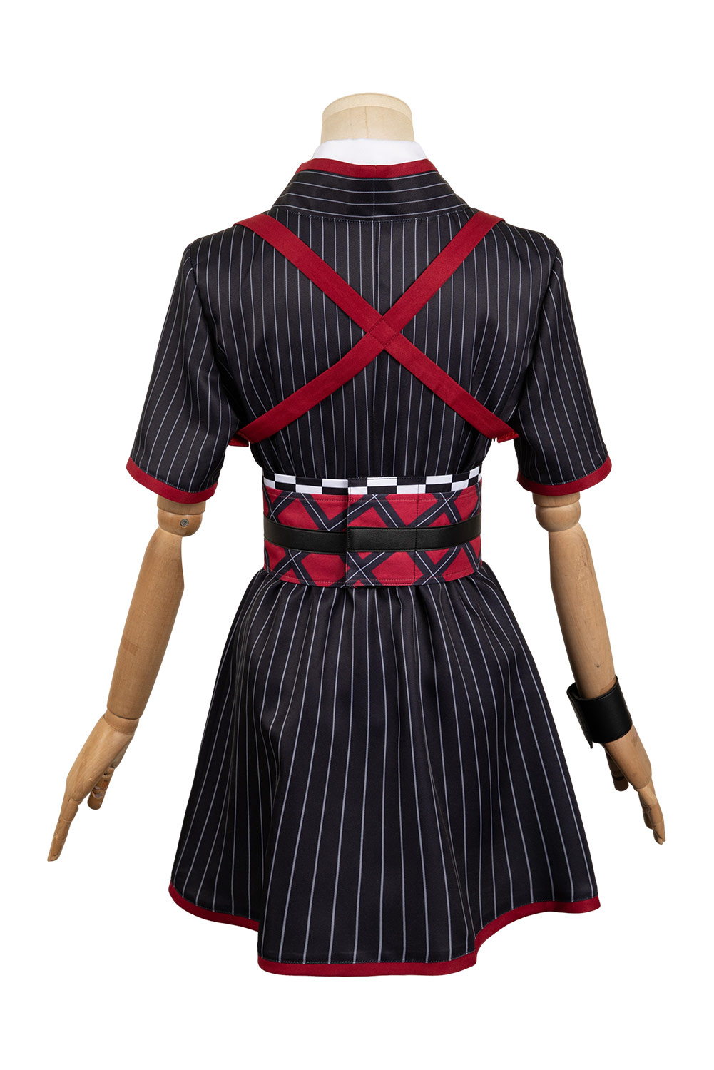 Anime Girls Band Cry 2024 Subaru Awa Black Striped Dress Outfits Halloween Carnival Suit Cosplay Costume