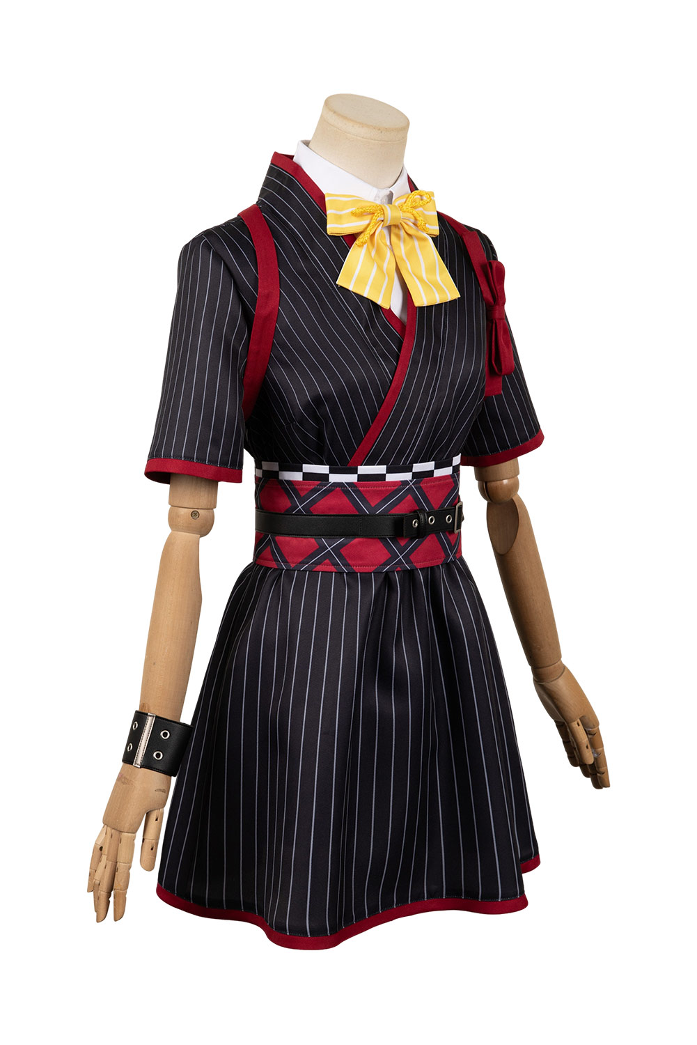 Anime Girls Band Cry 2024 Subaru Awa Black Striped Dress Outfits Halloween Carnival Suit Cosplay Costume