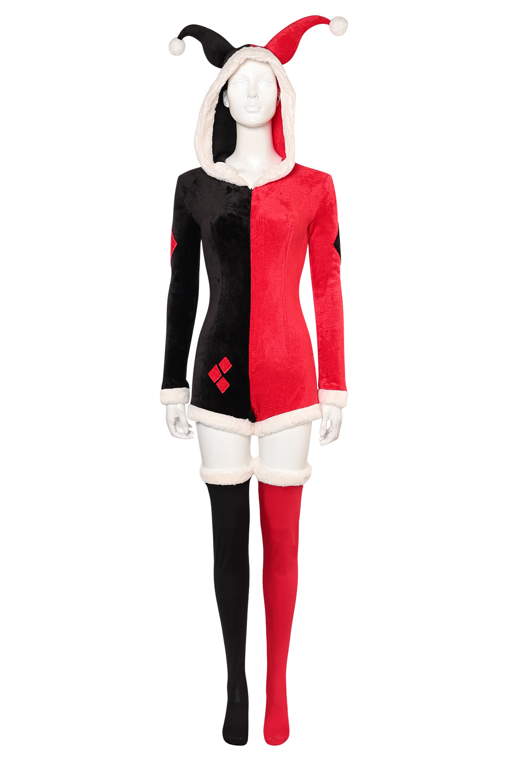 Anime Harley Quinn Christmas Pajamas Outfits Halloween Carnival Suit Cosplay Costume Original Design