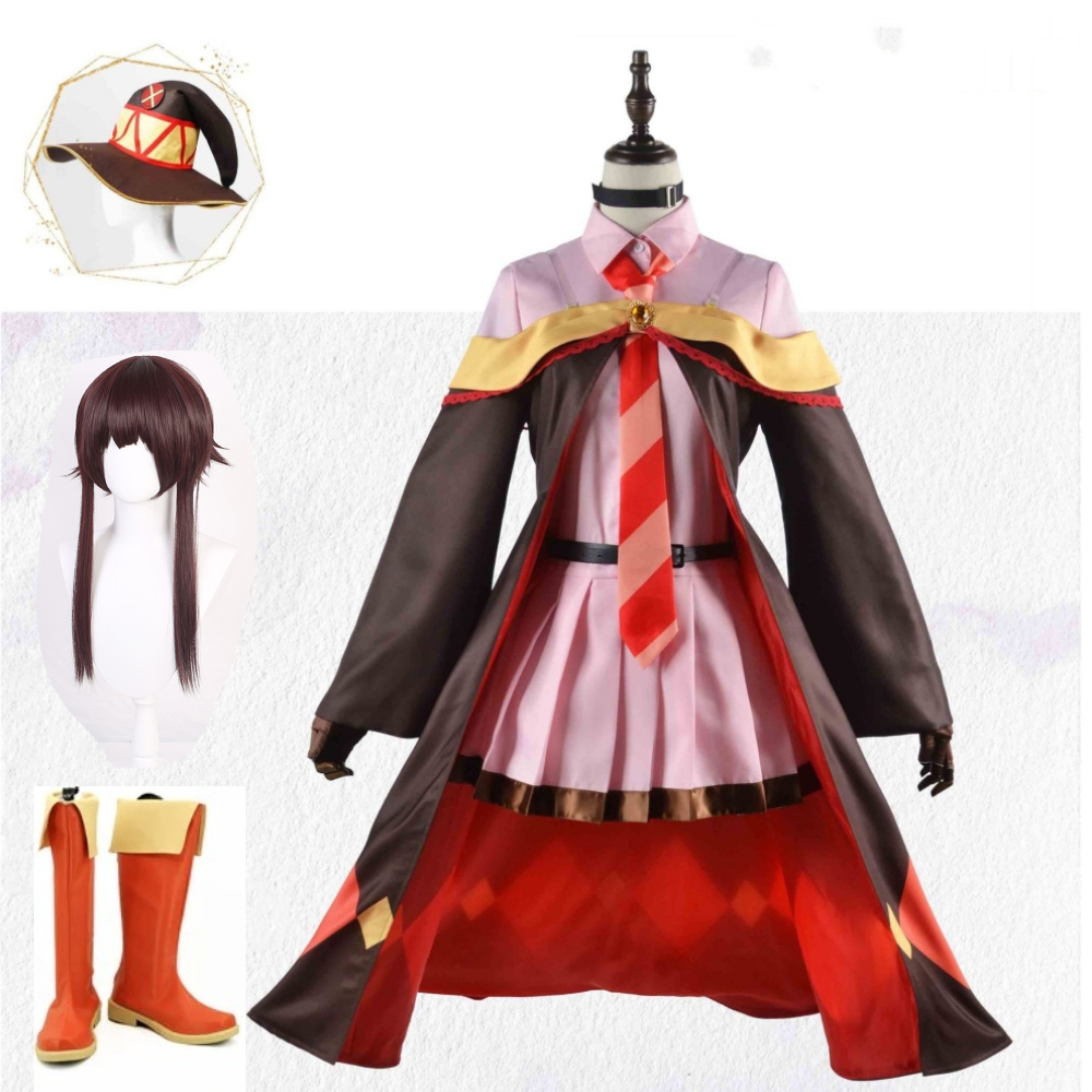 Anime Kono Subarashii Sekai Ni Bakuen Wo - Megumin Cosplay Costume Outfits Halloween Carnival Party Suit