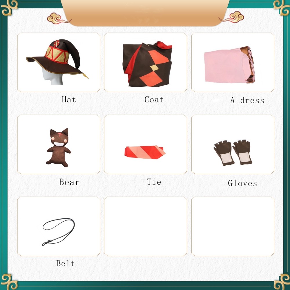 Anime Kono Subarashii Sekai Ni Bakuen Wo - Megumin Cosplay Costume Outfits Halloween Carnival Party Suit