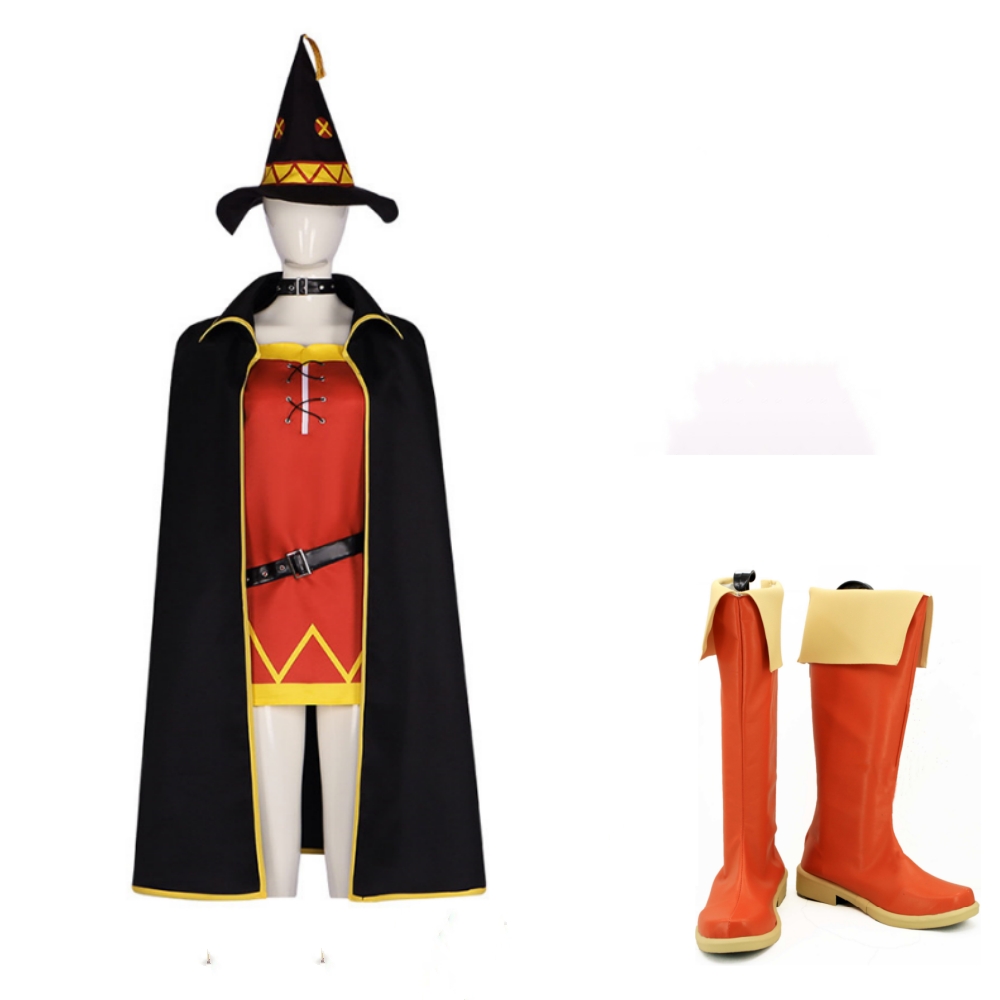 Anime KonoSuba: God's Blessing on This Wonderful World! 3 Megumin Full Set Outfits Halloween Carnival Suit Cosplay Costume